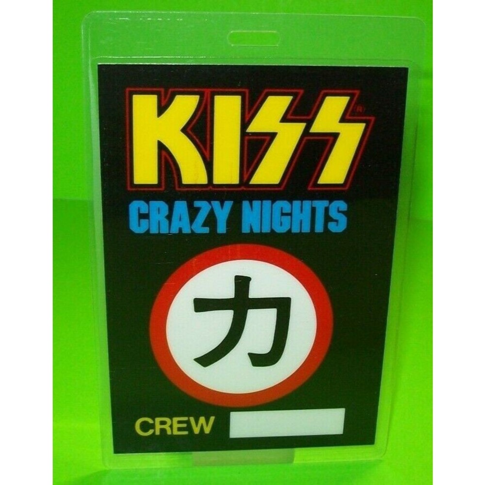 KISS Crazy Nights Backstage Pass Original Hard Rock Music Concert Show 1987